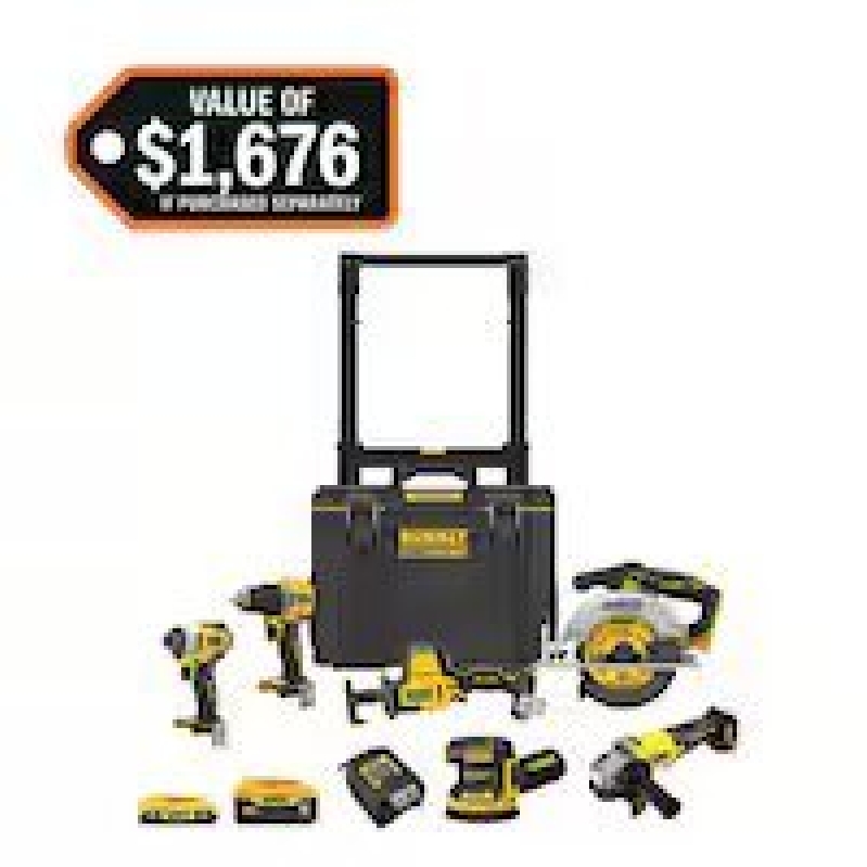 DEWALT 20V Lithium-Ion Cordless 6-Tool Combo Kit w/Rolling Toolbox