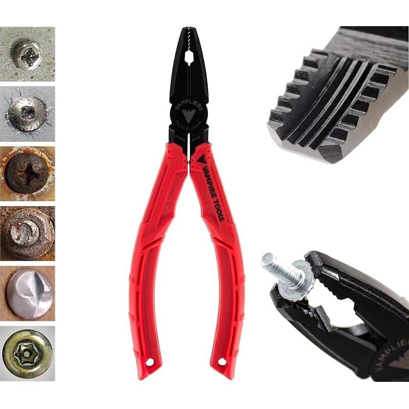 Vampliers 6.25-in Stripped Screw Extractor Pliers - Professional Grade Tool