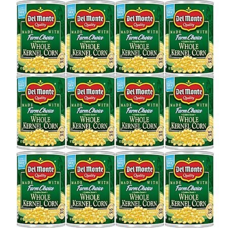 12-Pack 15.25-Oz Del Monte Whole Kernel Corn - Affordable & High-Quality