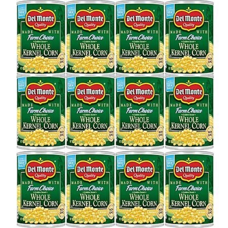 12-Pack 15.25-Oz Del Monte Whole Kernel Corn - Affordable & High-Quality