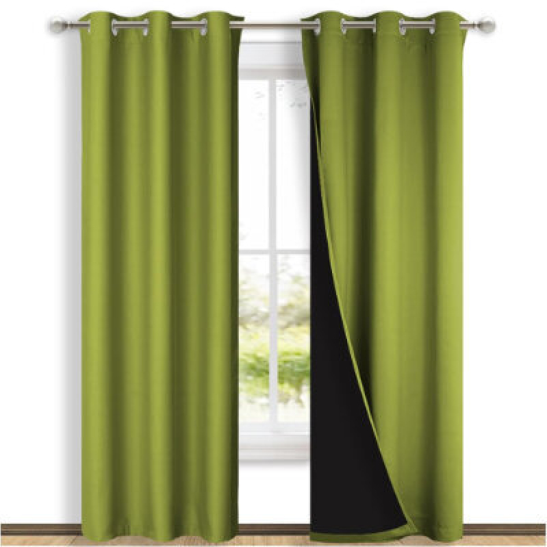Double Layer Full Blackout Curtains for Ultimate Privacy and Light Blocking