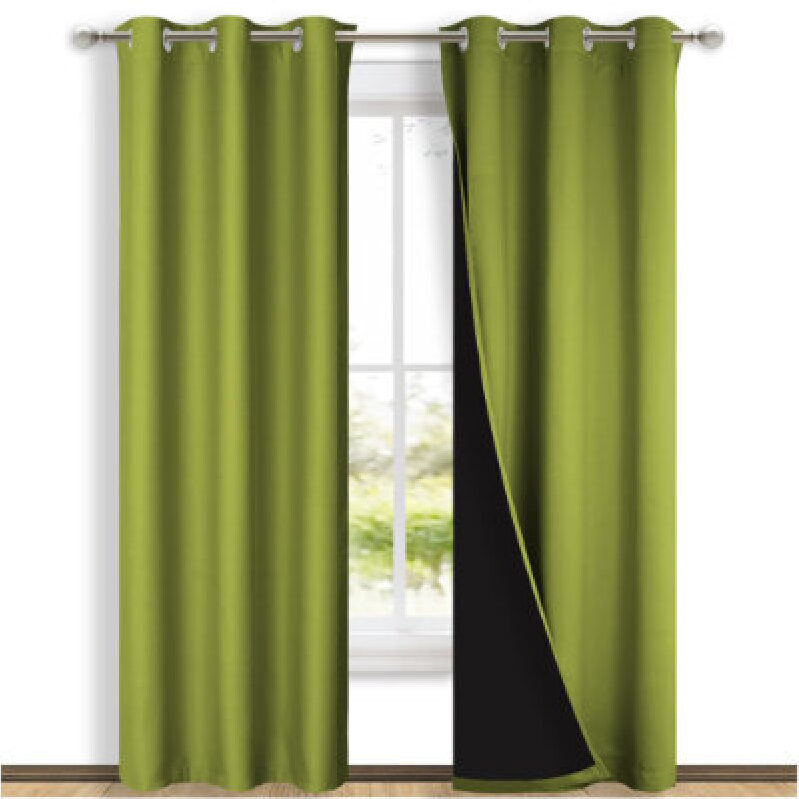 Double Layer Full Blackout Curtains for Ultimate Privacy and Light Blocking