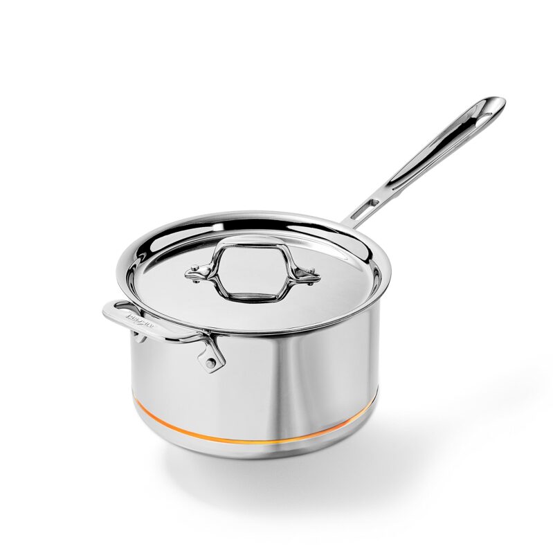 All-Clad Copper Core 5-Ply Stainless Steel Sauce Pan 4 Quart