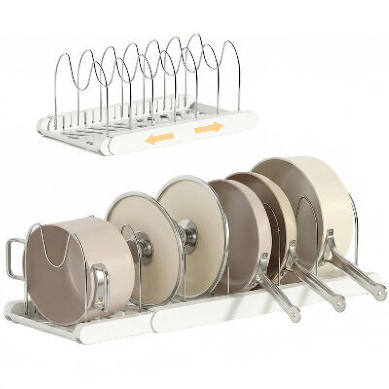 Efficient Kitchen Organization with TOMSHUB Expandable Pot Rack