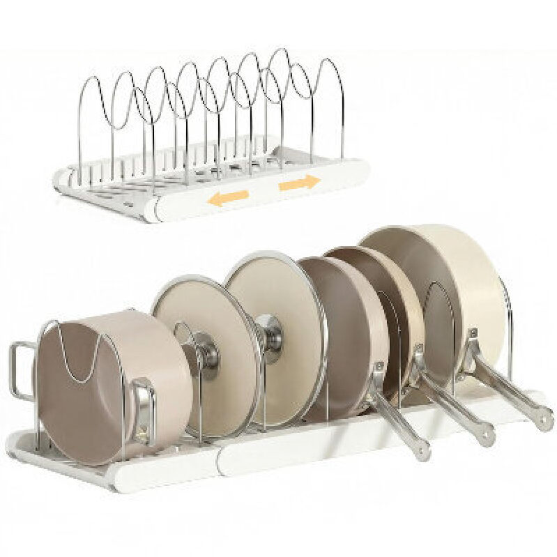 Efficient Kitchen Organization with TOMSHUB Expandable Pot Rack