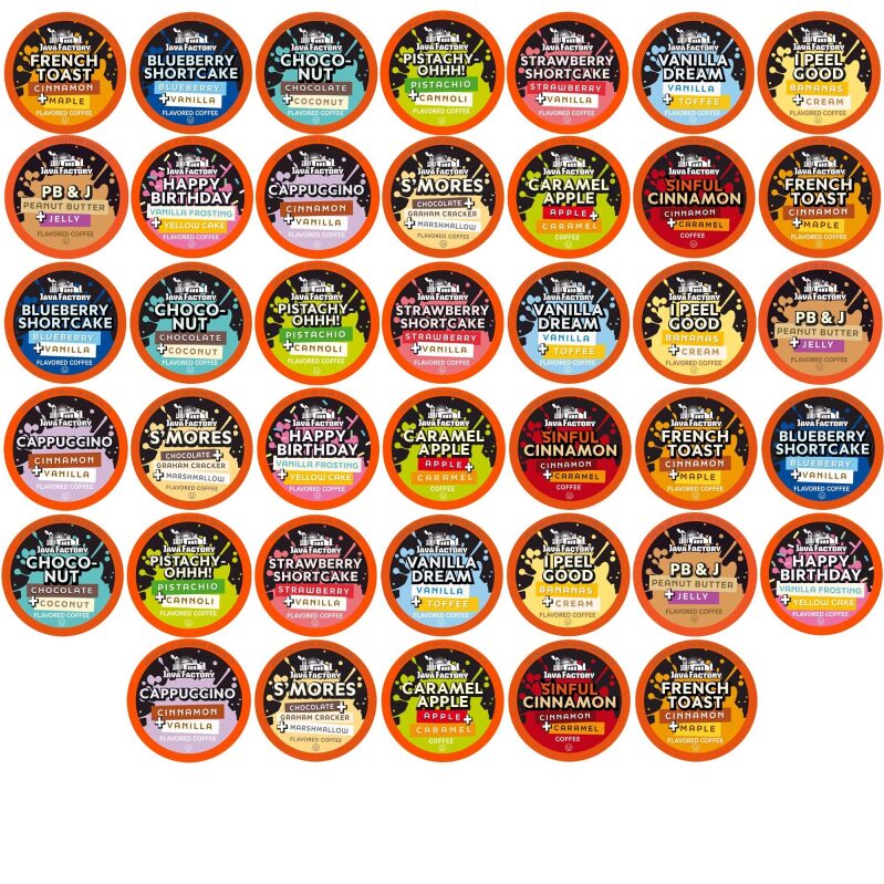 40ct Java Factory Flavored Coffee Pods Assorted Sampler