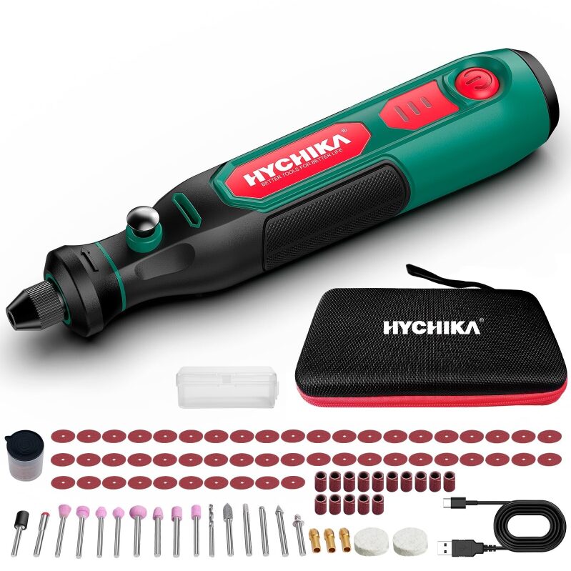 HYCHIKA Mini Cordless Rotary Tool Kit 89PCS Accessories