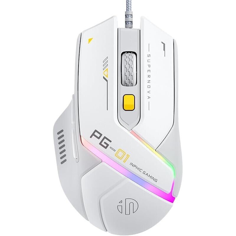 Inphic PG1 12800dpi 6-Button RGB Wired Gaming Mouse