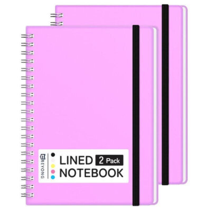 5x7 Spiral Notebook 2-Pack - Durable & Versatile