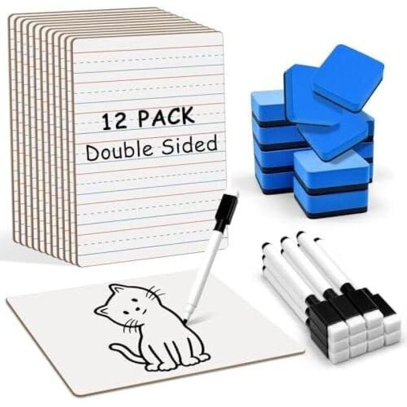 12-Pack Double-Sided Whiteboards - 50% Discount