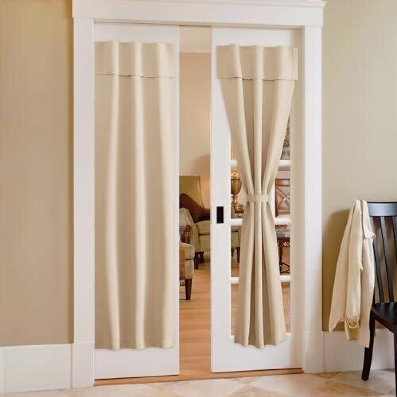NICETOWN French Blackout Door Curtains: Farmhouse Style Window Cover - 72 Inches Long