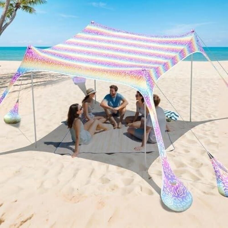 50% Off Rainbow Beach Canopy Tent - Ideal for Beach and Camping