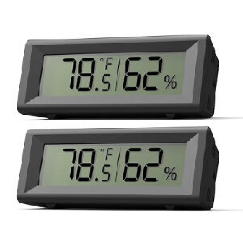 High-Precision Mini Indoor Temperature and Humidity Monitor - Pack of 2