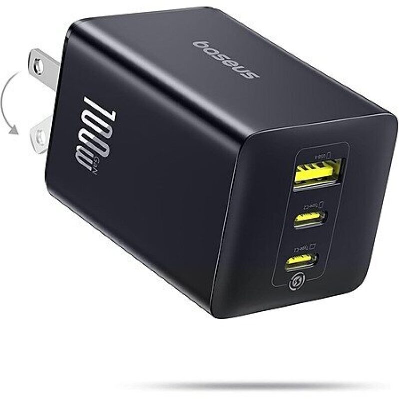 100W Baseus 3-Port USB-C GaN Wall Charger with Free Shipping