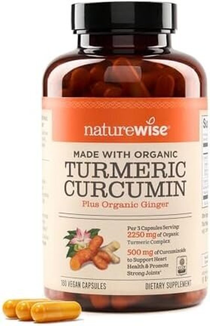 NatureWise Curcumin Turmeric 2250mg Supplement - 180-Count