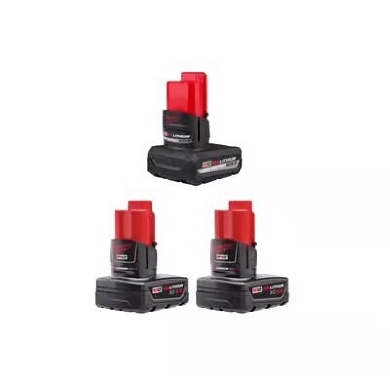 Milwaukee M12 XC 3-Pack Battery Bundle - High Efficiency & Smart Savings