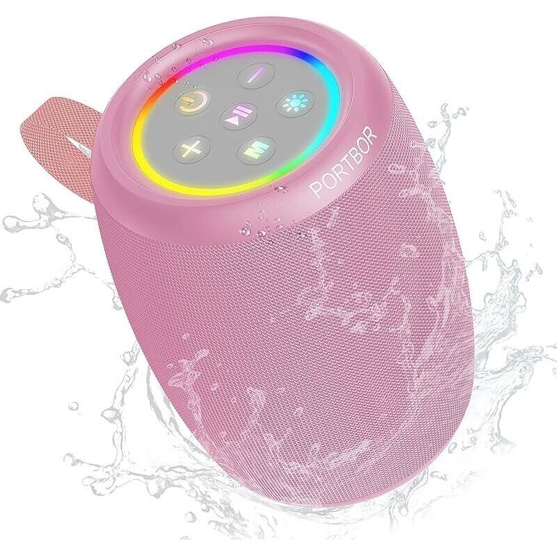 Immersive Sound Experience: PORTBOR IPX5 Waterproof Bluetooth Speaker