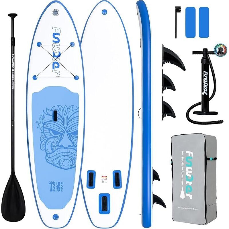 FunWater 10ft 6-in Inflatable Stand Up Paddle Board with Accessories