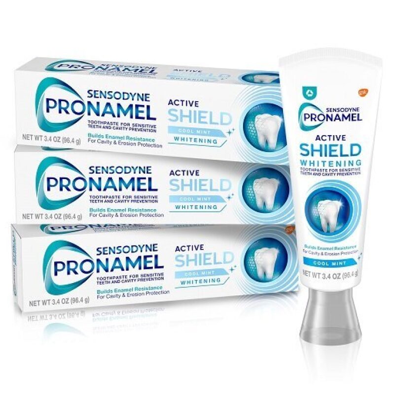 Sensodyne ProNamel Toothpaste, Enamel Protection & Whitening, 3 Pack
