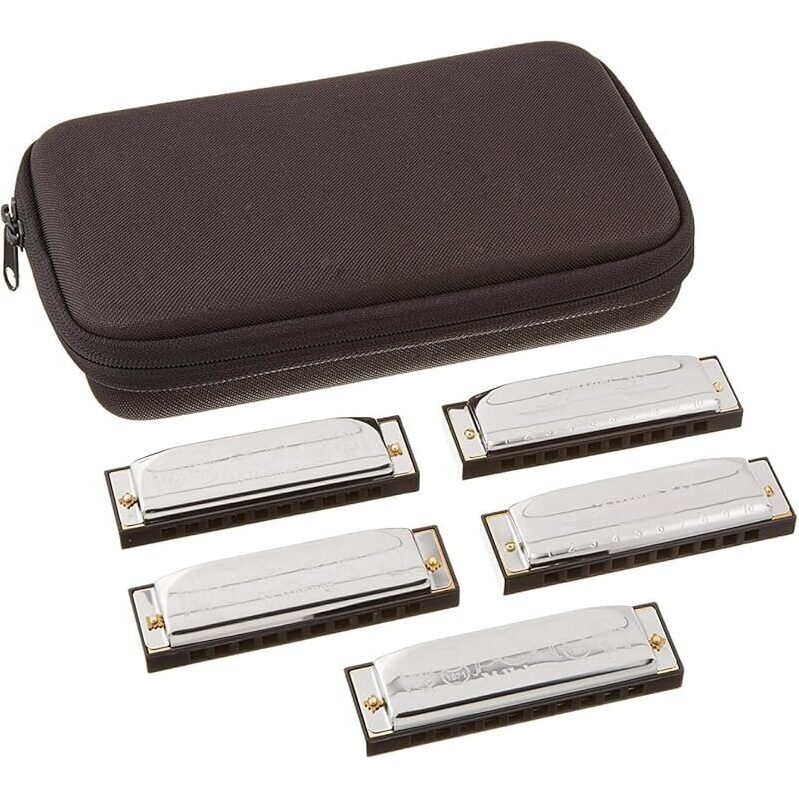 Hohner Special 20 5-Piece Harmonica Bundle with Case - Premium Quality and Value