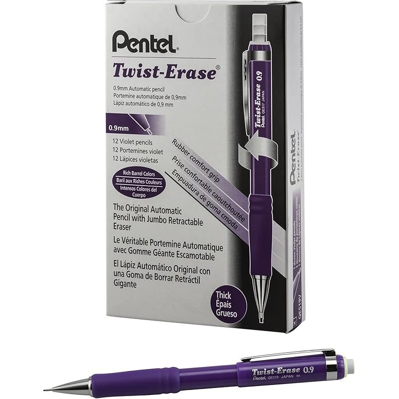 12-Pack Pentel Twist-Erase III Mechanical Pencils - High-Quality, Durable, and Versatile