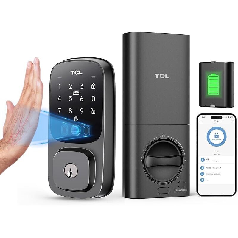 TCL D1 Pro Palm Vein Smart Keyless Entry Door Lock - High Security & Privacy