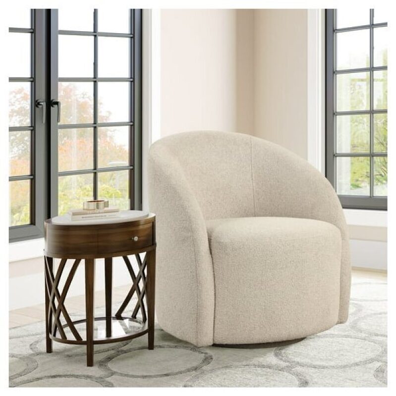 Sleek Lifestyle Solutions Biars Art Deco Swivel Chair for $157 - Save $17.98
