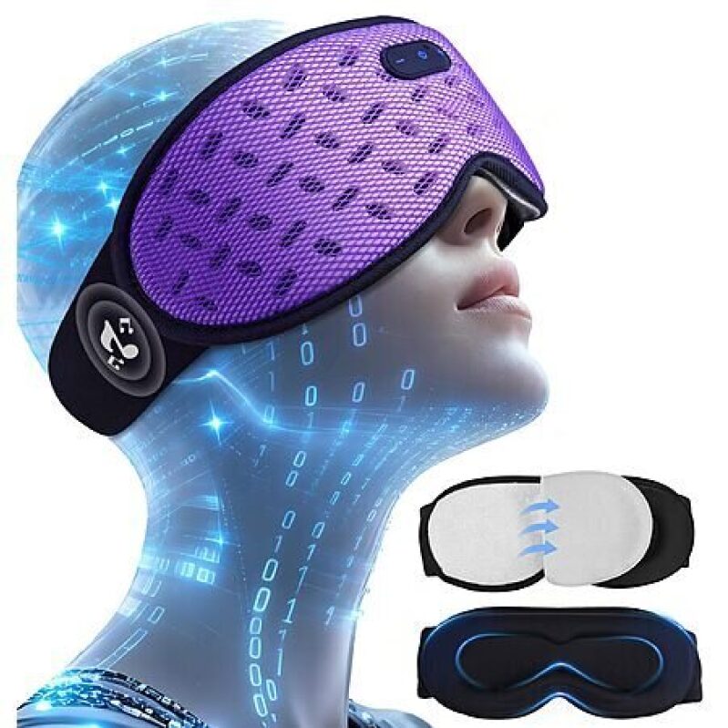 Affordable LC-dolida Sleep Mask with Bluetooth Headphones - Ultimate Sleep Aid