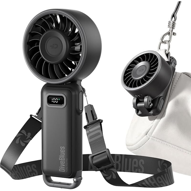 Portable Foldable Handheld Fan with Turbo Airflow - D6036