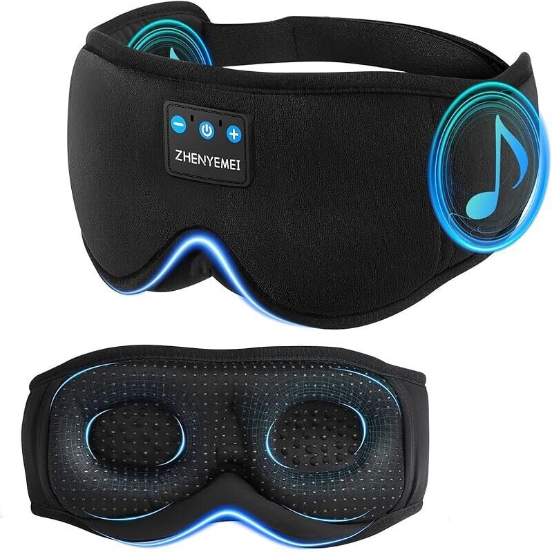 ZHENYEMEI 3D Sleep Mask with Bluetooth Headphones - Ultimate Comfort