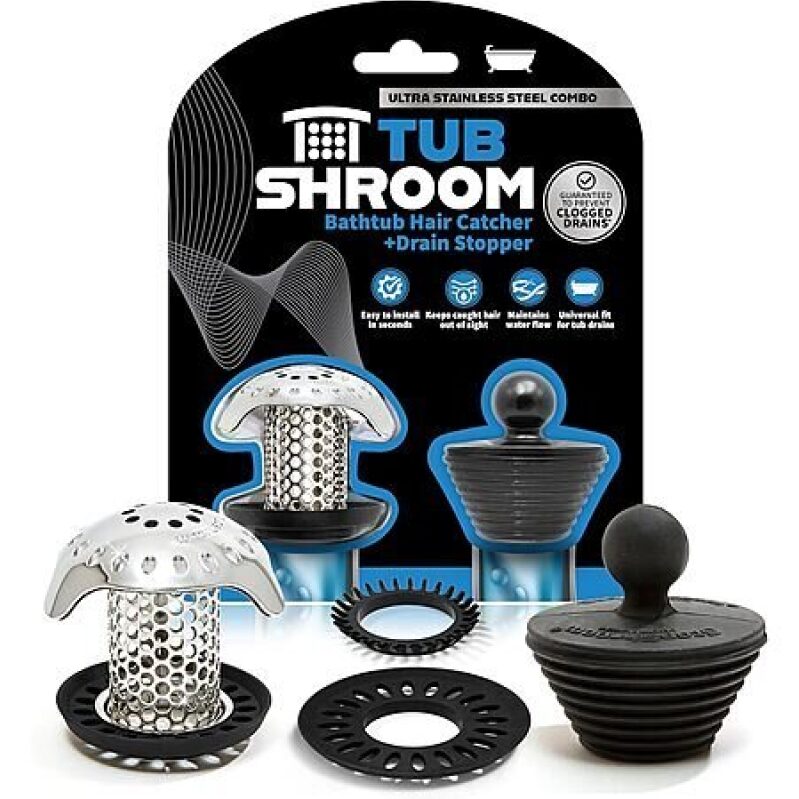 Ultra Stainless Steel TubShroom Bath Tub Drain Protector Combo
