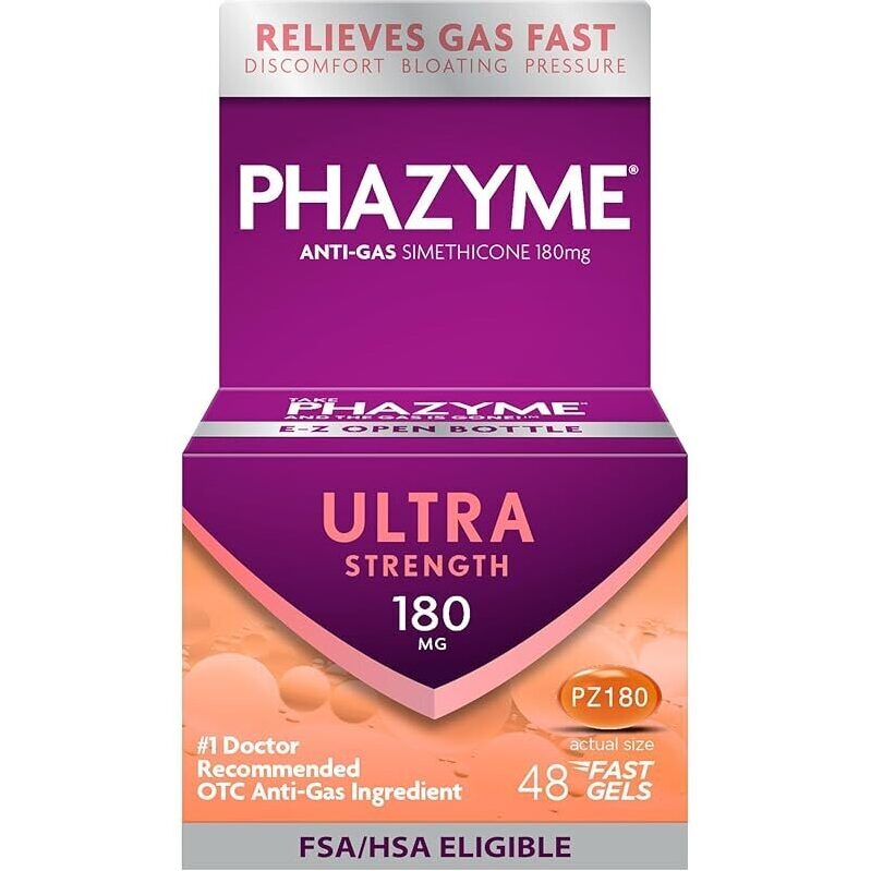 Phazyme Gas Relief Ultra Strength: Fast-Acting Gas and Bloating Relief