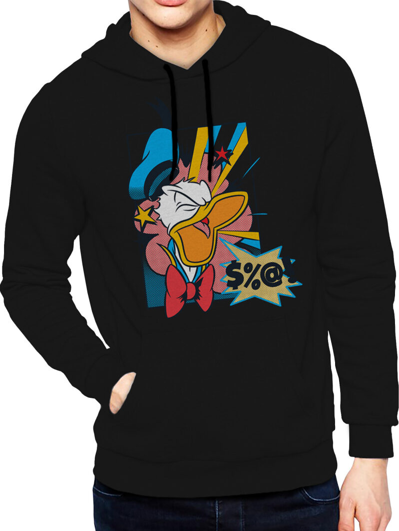 Men's Graphic Hoodie Sweatshirt with Pop Donald Design