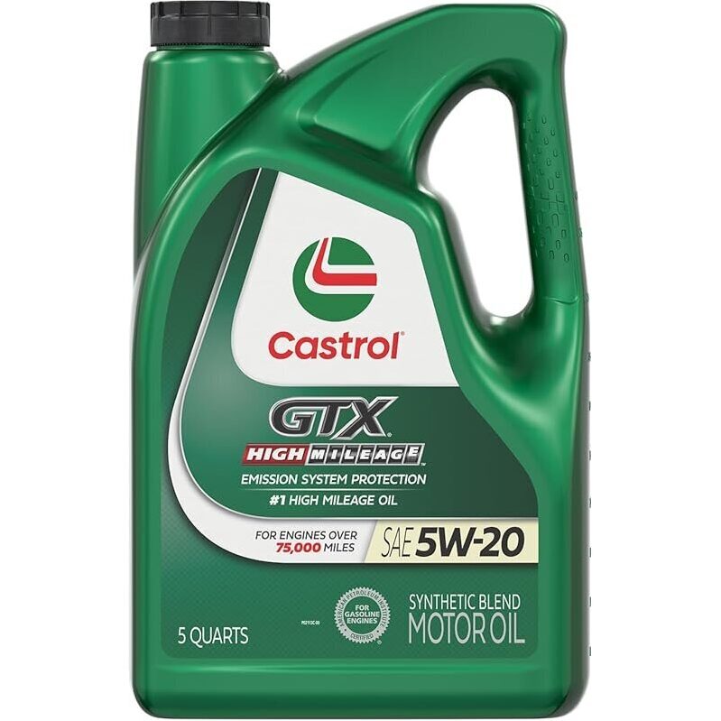 Castrol GTX High Mileage 5W-20 Synthetic Blend Motor Oil - 5 Quarts