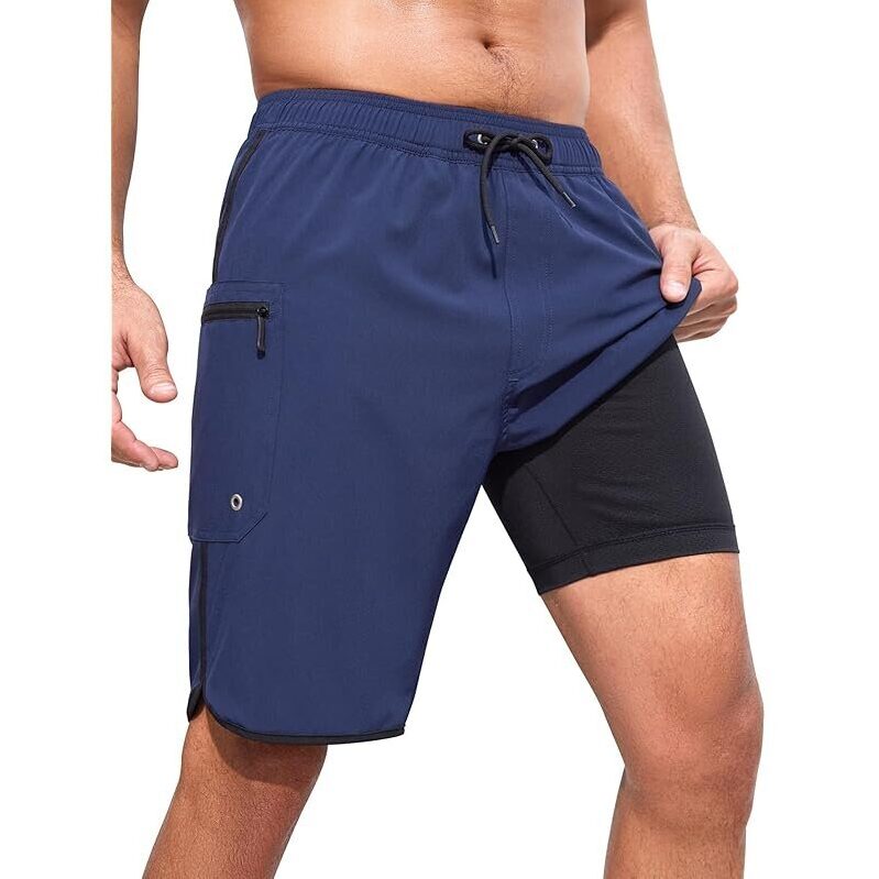 Silkworld 2-in-1 9-inch Compression Liner Swimming Trunks
