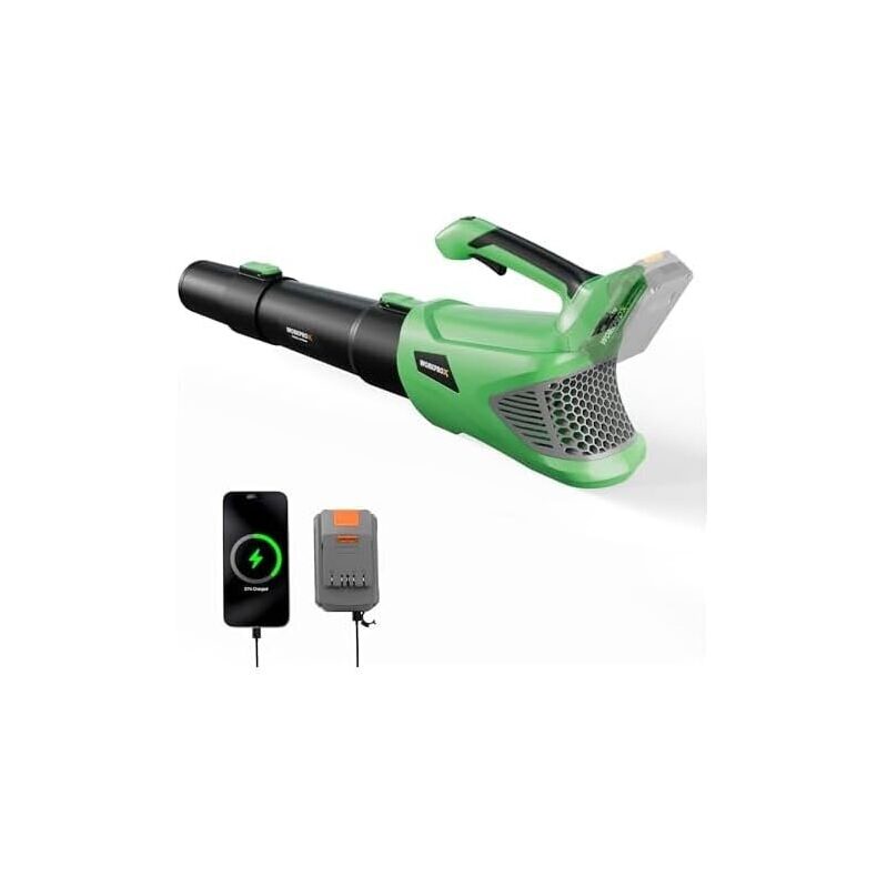 Powerful WORKPROX Cordless Leaf Blower - 20V Electric, Variable Speed, 4.0Ah Battery Included