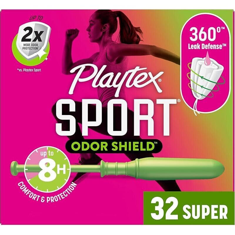 Playtex Sport Odor Shield Tampons - Superior Protection for Active Lifestyles