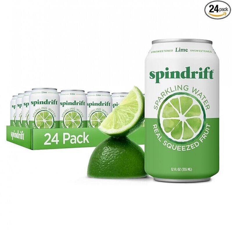 Spindrift Lime Flavored Sparkling Water - 24 Cans