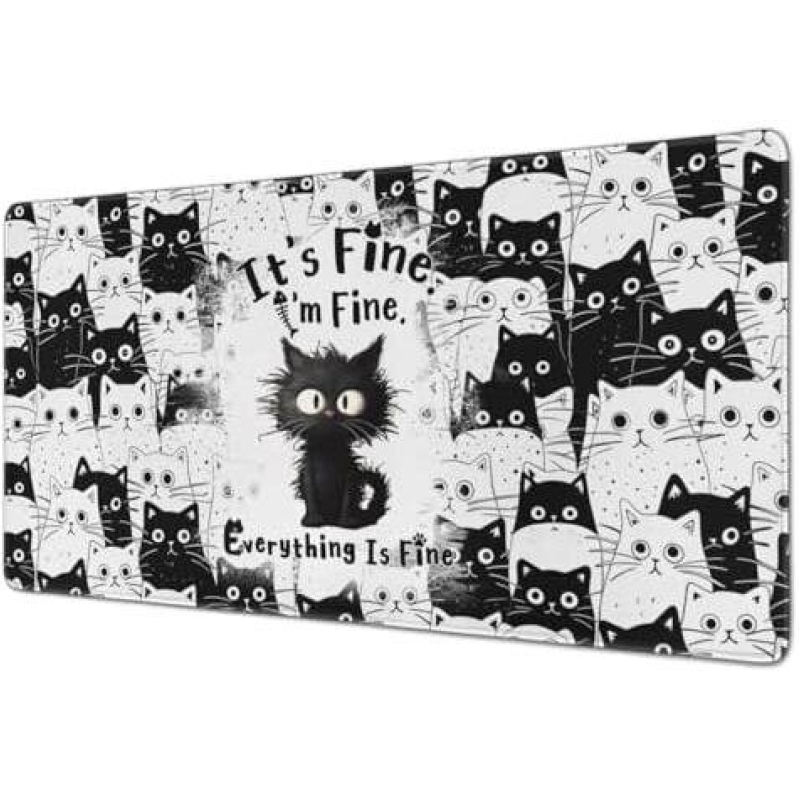 Large Size Non-Slip Desk Mat with Cat Design - 68% Discount