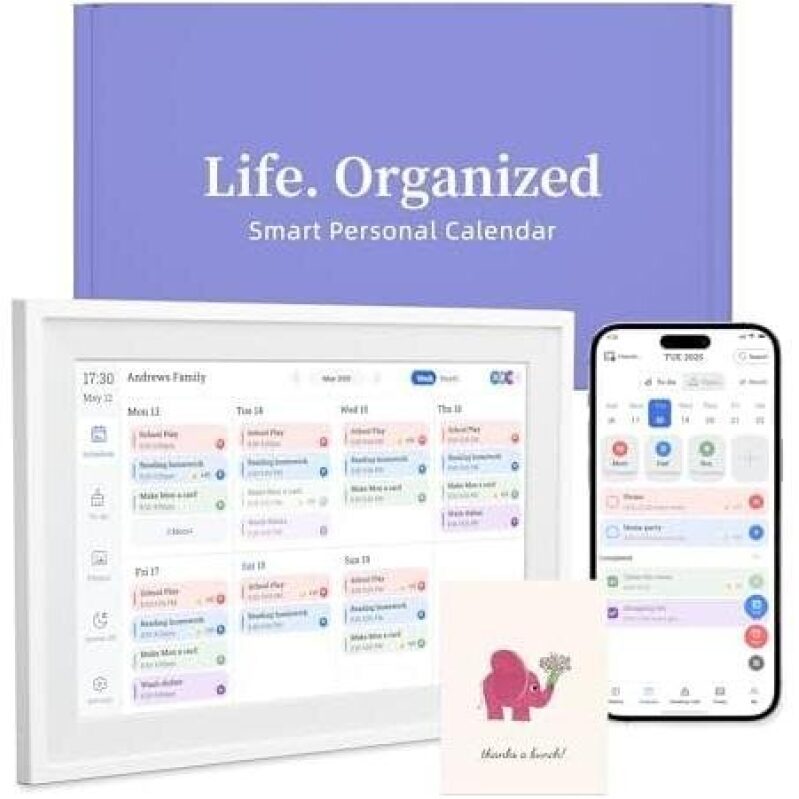 Smart Calendar 10.1-Inch Touchscreen Family Calendar Screen with 65% Discount