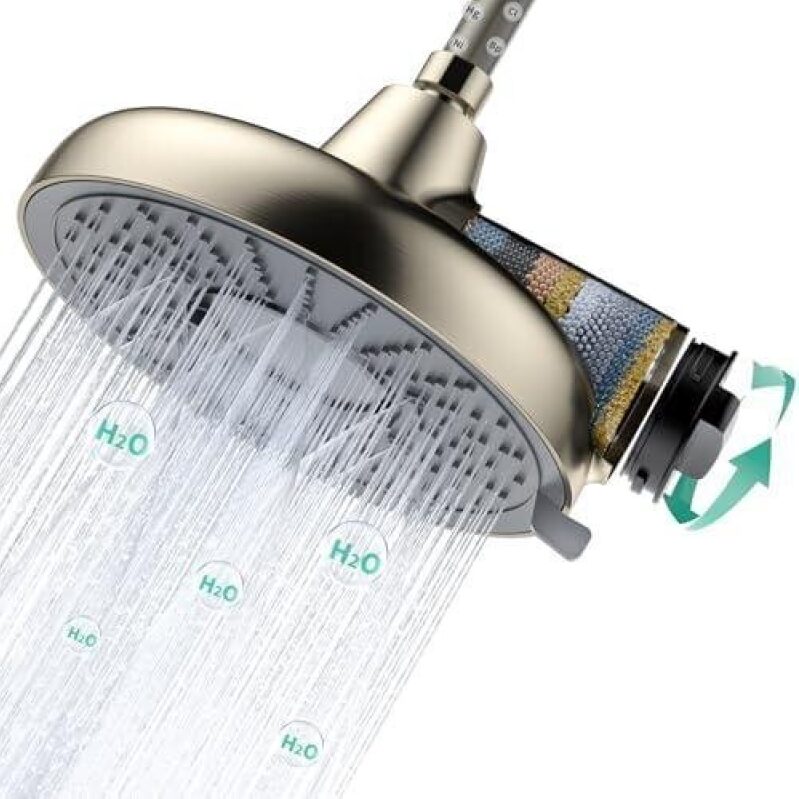 Upgrade Your Shower with 8-Inch High-Pressure Water Filter Head - 62% Off