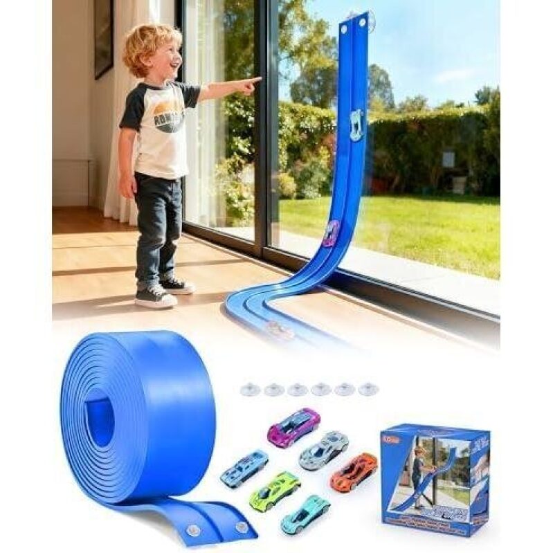 15ft Bendable Kids Racing Track - Blue, 55% Off