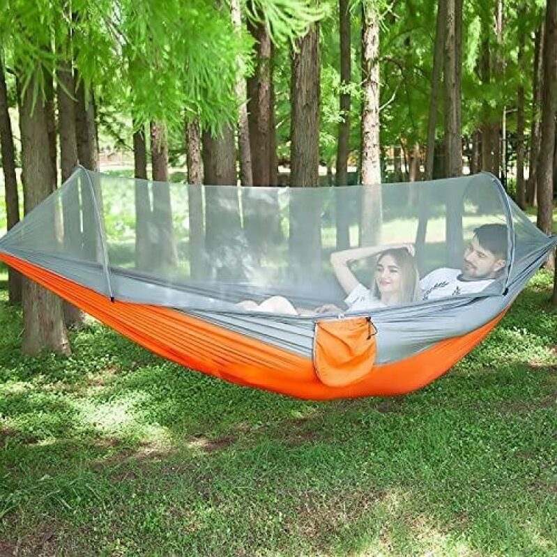 Portable Hammock with Mosquito Net - Ideal for Camping