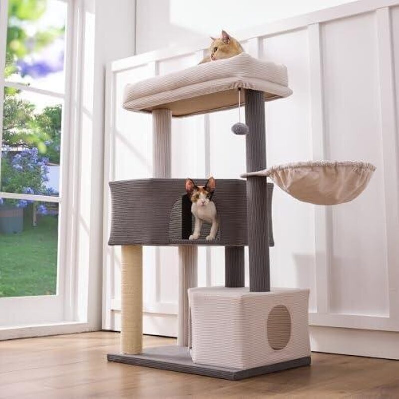 Heavy Duty Cat Tree Tower with 41-inch Height - Perfect for Cats to Play and Rest