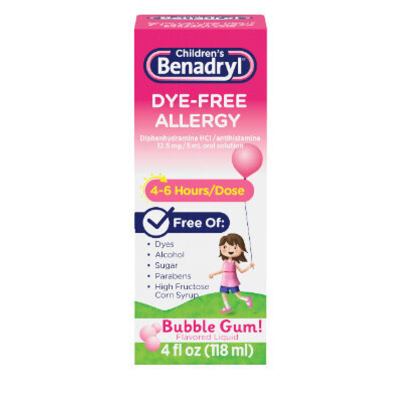 Benadryl Children's Dye-Free Allergy Liquid for Kids