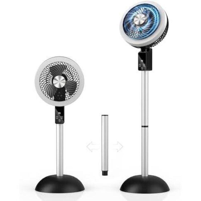 Powerful Adjustable Floor Fan with 10000mAh Battery - 37% Discount