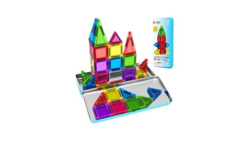 Magnetic Tiles Mini Travel Toddler Set - Educational Building Toys
