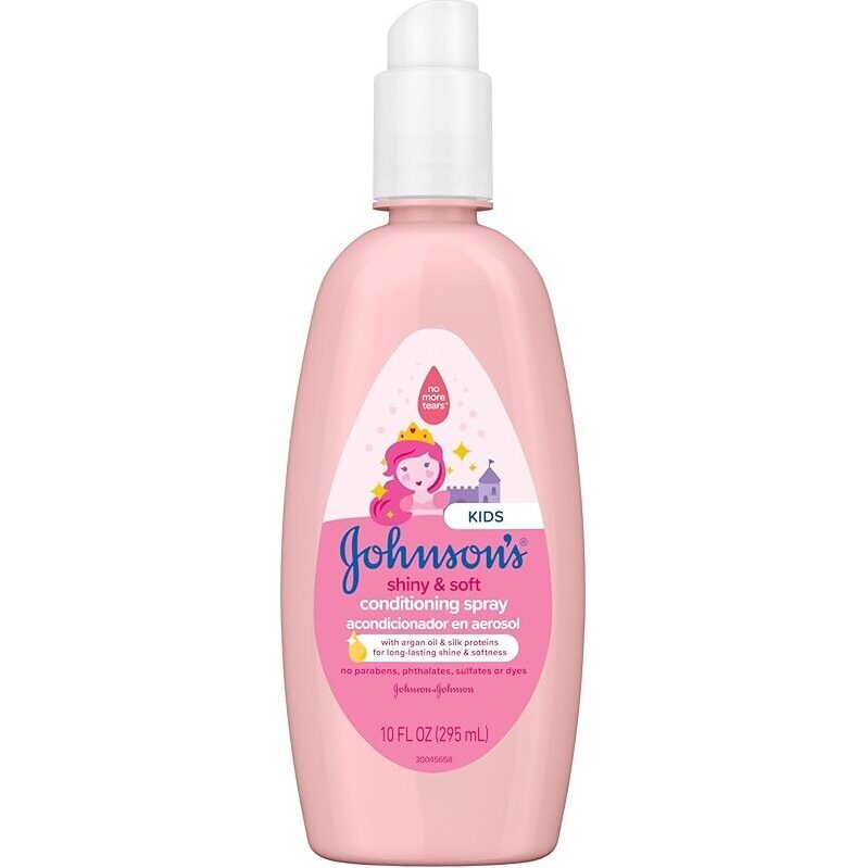 Johnson's Kids Shiny & Soft Hair Conditioning Spray - Gentle, Hypoallergenic