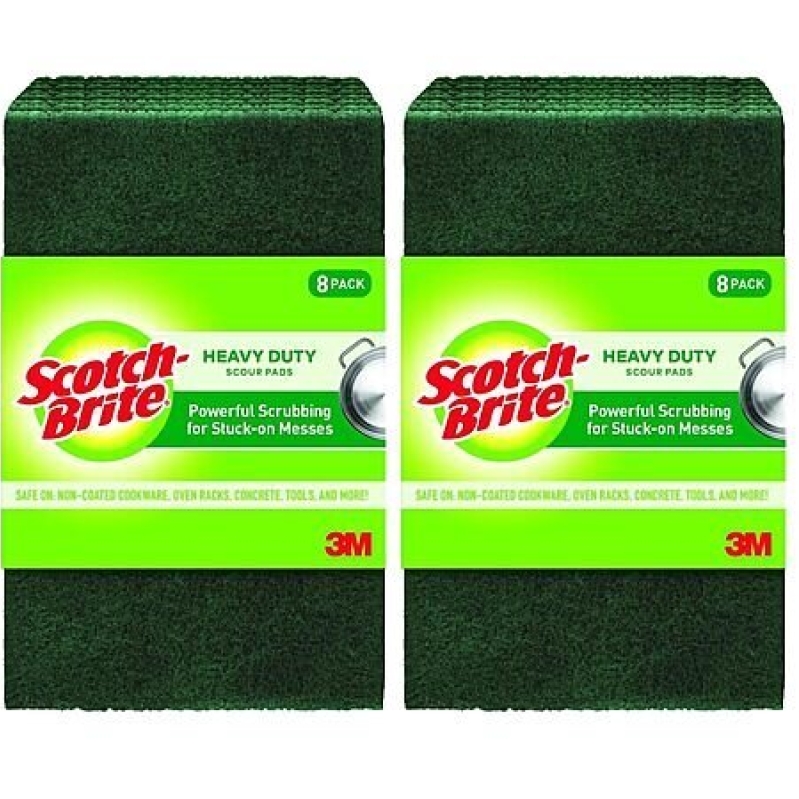 2-Pack 8-Count Scotch-Brite Heavy Duty Scour Pads for $4.43