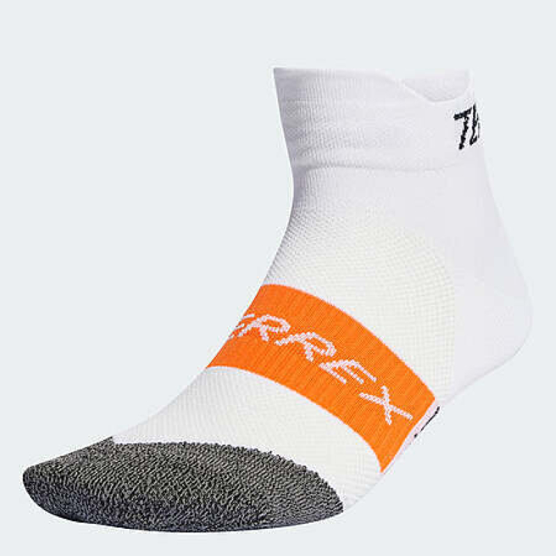 adidas Men's Terrex Heat.rdy Trail Running Speed Ankle Socks (White, Large) - Unbeatable Deal